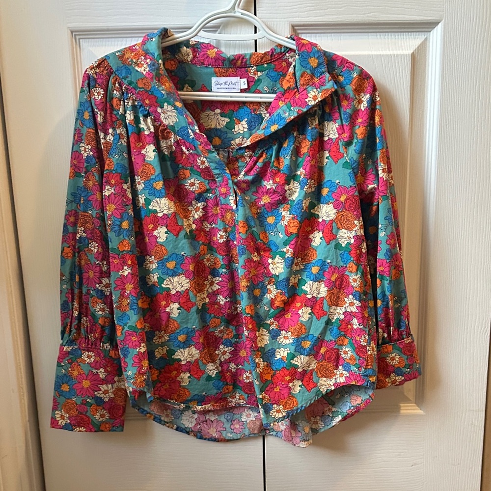 Floral Button-Up Blouse